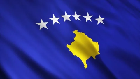Kosovo Flag waving in the wind Stock Footage 236083243