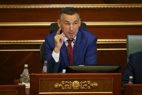 Kosovo legislators backed a motion for the dissolution of parliament, Pristina,  Stock Photos