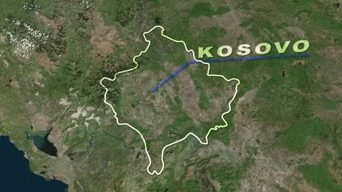 Kosovo Map Animation Stock Footage 273588130