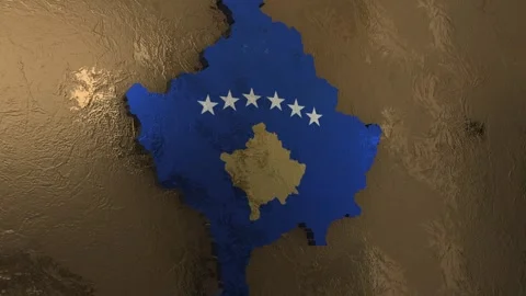 Kosovo Map Stock Footage 277922173
