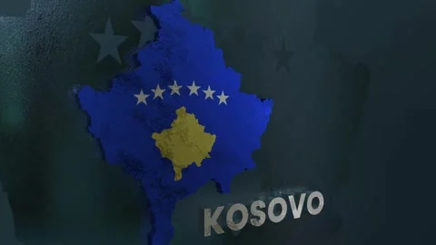 Kosovo Map Stock Footage 279749303