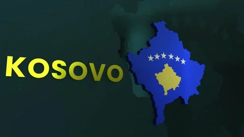 Kosovo Map Stock Footage 279749888