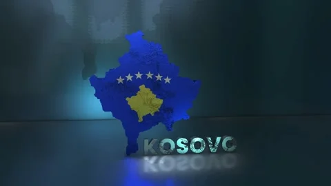 Kosovo Map Stock Footage 283078154