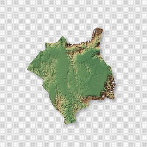 Kosovo Rotating 3D Relief Map Seamless Loop, Alpha Channel 4K 스톡 동영상 340711932
