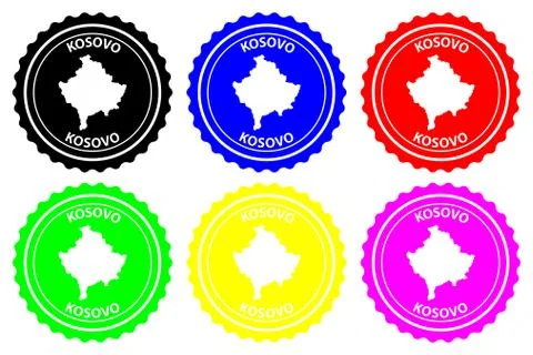 Kosovo rubber stamp Stock Illustration