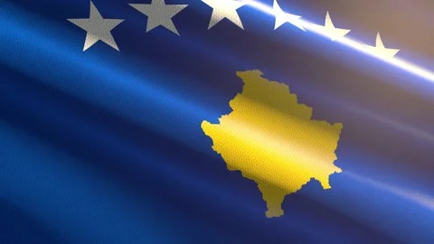 Kosovo Shiny Flag Loop Animation Stock Video Pond5