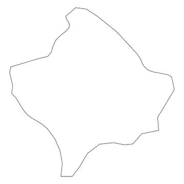 Kosovo - solid black outline border map of country area. Simple flat vector 스톡 일러스트