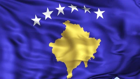 Kosovo Waving Flag Background Stock Footage 204134352