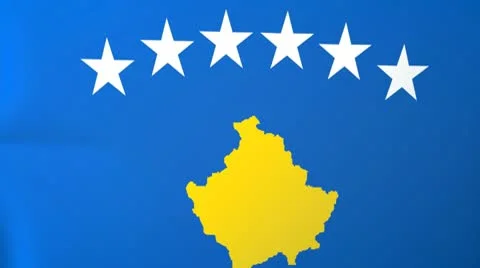 Kosovo Waving Flag Stock Footage 10762080