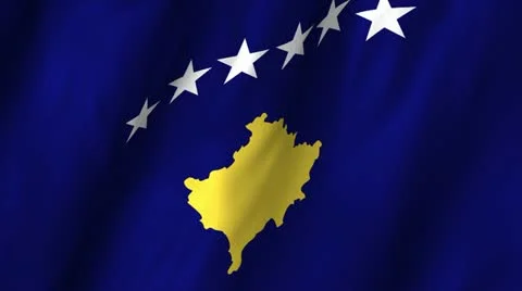 Kosovo Waving Flag Stock Footage 12292853