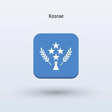 Kosrae flag icon 스톡 일러스트