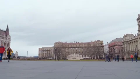 Kossuth Lajos Monument in Budapest Stock Footage 129498309