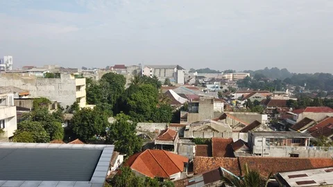 Kota Bogor, Java, Indonesia - panoramic view Stockbeeldmateriaal 105308999