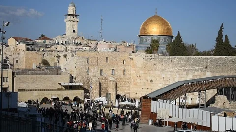 Kotel, Wailing wall Stock Footage 121965036