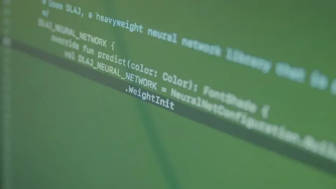 Kotlin Typing Machine Learning Code  Stock Footage 167345128