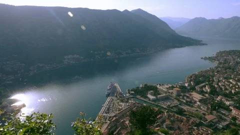 Kotor Bay from the height Stock-Footage 90343971