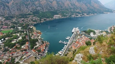 Kotor Bay in Montenegro Stock Footage 72408265