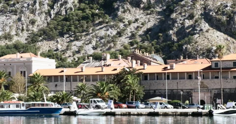 Kotor Bay Pan Stock Footage 140283704