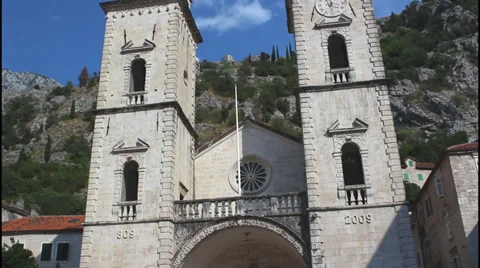 Kotor, Cathedral of Saint Tryphon Video stock 32903331
