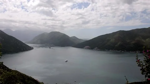 Kotor - Risan bay timelapse 스톡 동영상 183457058