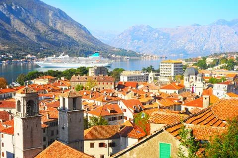 Kotor skyline Stock Photos