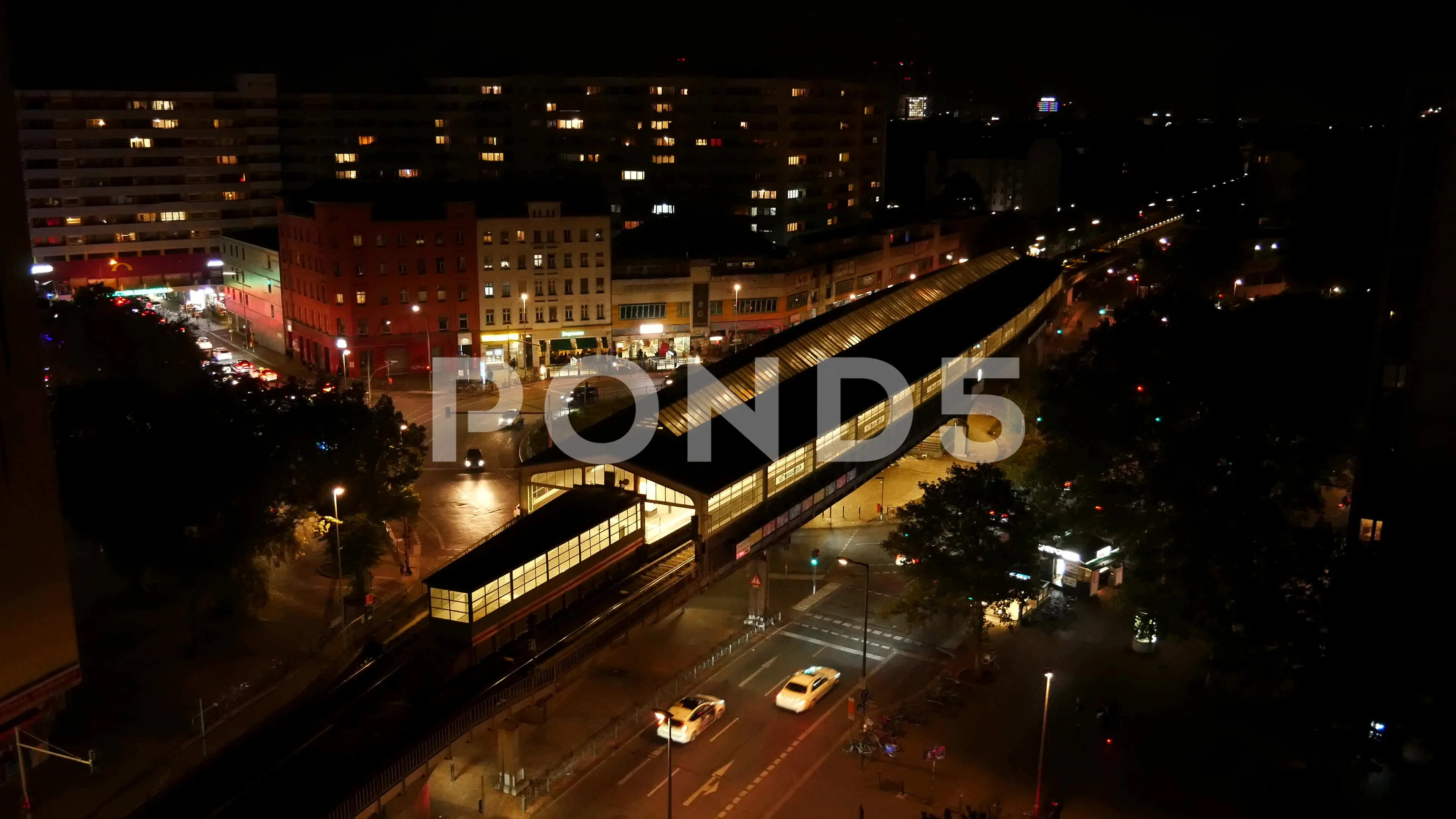 Kottbusser Tor with metro station and ro... | Stock Video | Pond5