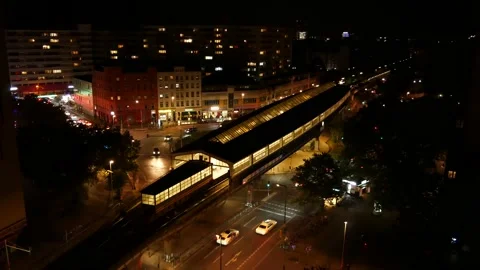 Kottbusser Tor with metro station and ro... | Stock Video | Pond5