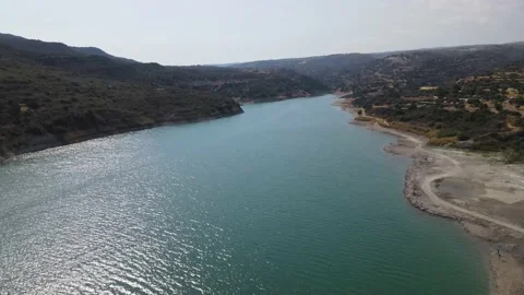 Kouris Reservoir Stock Footage 200819523
