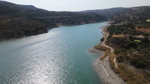 Kouris Reservoir Stock Footage 200820653