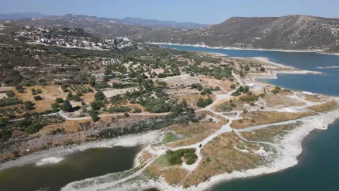 Kouris Reservoir Stock Footage 200821051
