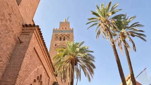 The koutoubia mosque in marrakech Stock Footage 256306743