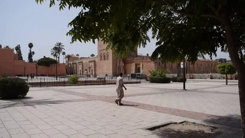 Koutoubia Mosque in Marrakesh, Morocco Stock Footage 85044019