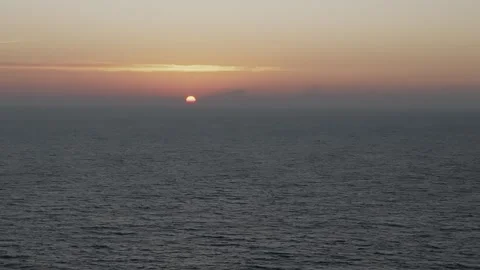 Kovalam Deep Ocean Sunset Sun Dip, Kerala India. Stock Footage 331013140