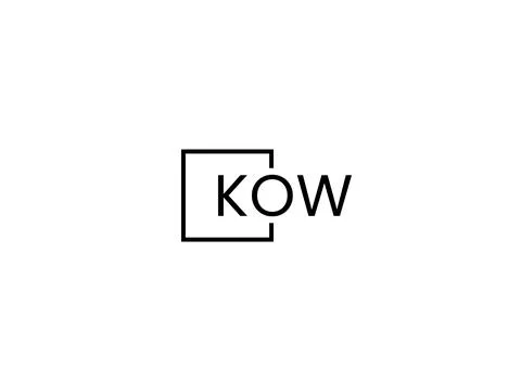 KOW letter initial logo design vector illustration Stock Illustration