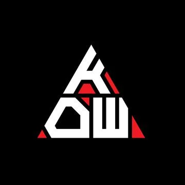KOW triangle letter logo design with triangle shape. KOW triangle logo desi.. Stock Illustration