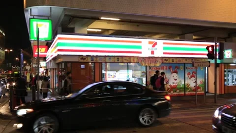Kowloon 7-Eleven Stock Footage 203671074