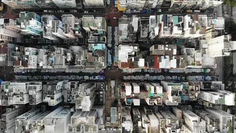 Kowloon cityscape Stock Footage 95130349