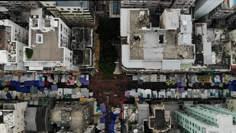 Kowloon cityscape Stock Footage 95130683