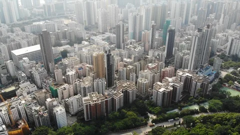 Kowloon cityscape Stock Footage 95131326