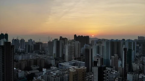 Kowloon cityscape Stock Footage 95184880