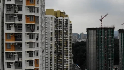 Kowloon cityscape Stock Footage 95195794