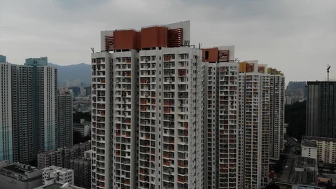 Kowloon cityscape Stock Footage 95196810