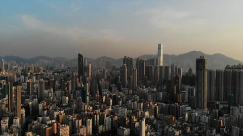 Kowloon cityscape Stock Footage 95210536