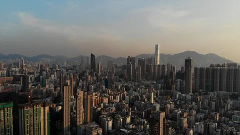 Kowloon cityscape Stock Footage 95210721