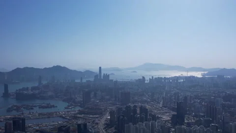 Kowloon cityscape Stock Footage 182382811