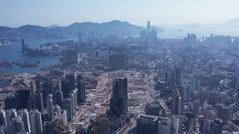 Kowloon cityscape Stock Footage 182435421