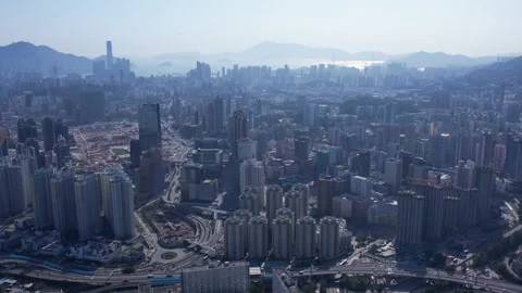 Kowloon cityscape Stock Footage 182452820