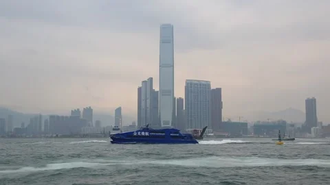 Kowloon ICC Stock Footage 203665898