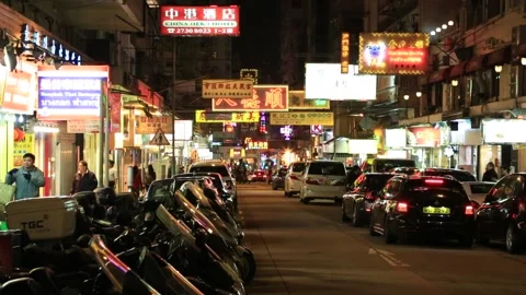 Kowloon Street Stock Footage 203670963