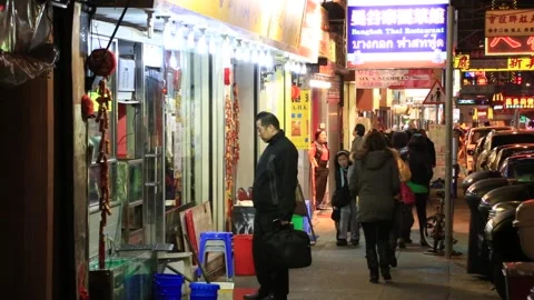 Kowloon Street Stock Footage 203742054